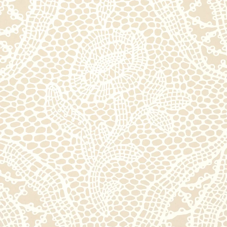 Schumacher COSETTE LACE wallpaper, color SAND, SKU 5014721