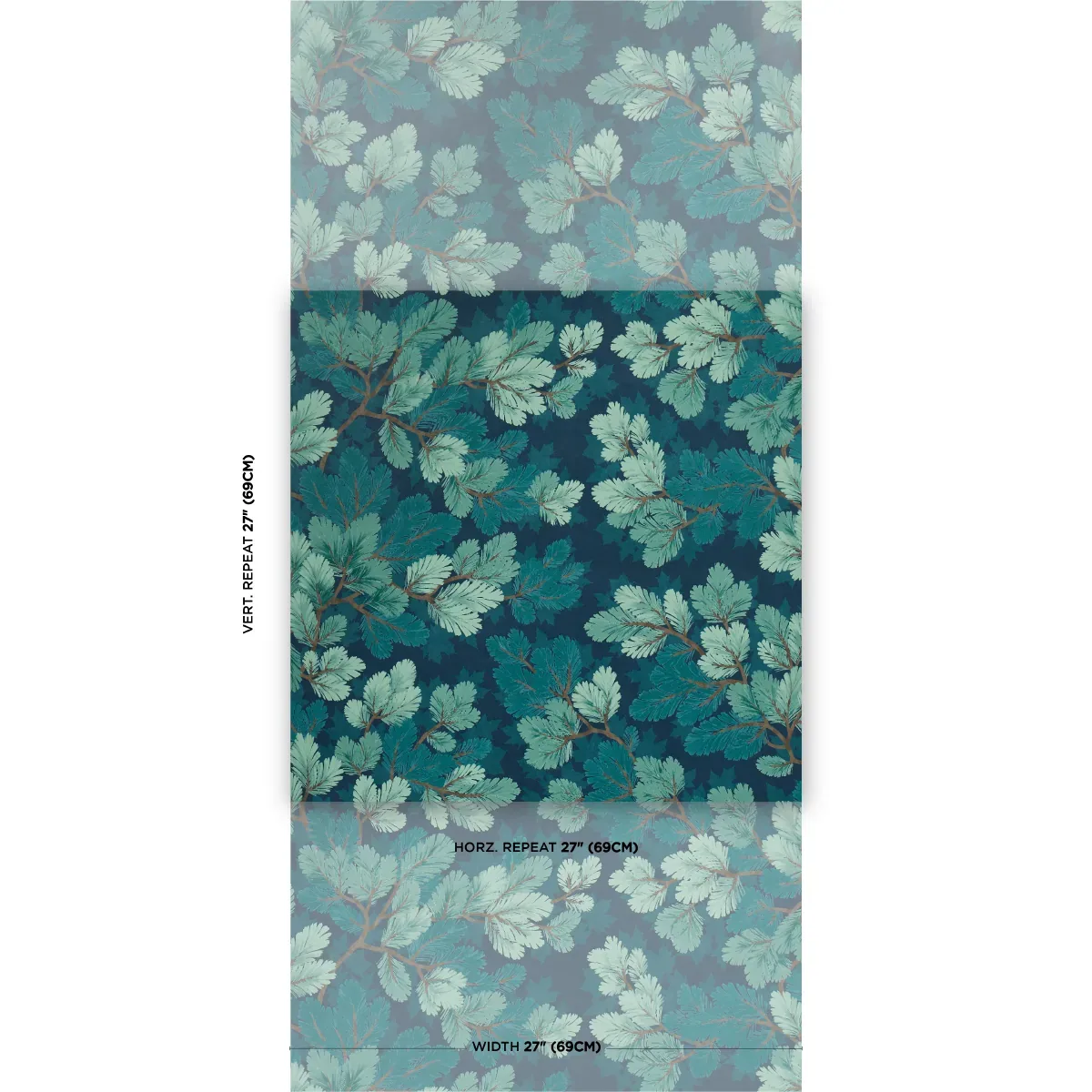 COVEY HEDGE MIDNIGHT Schumacher Wallpaper wallpaper - SKU 5016070