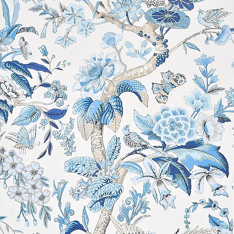 CRANLEY GARDEN BLUE Schumacher Wallpaper wallpaper - SKU 5011720