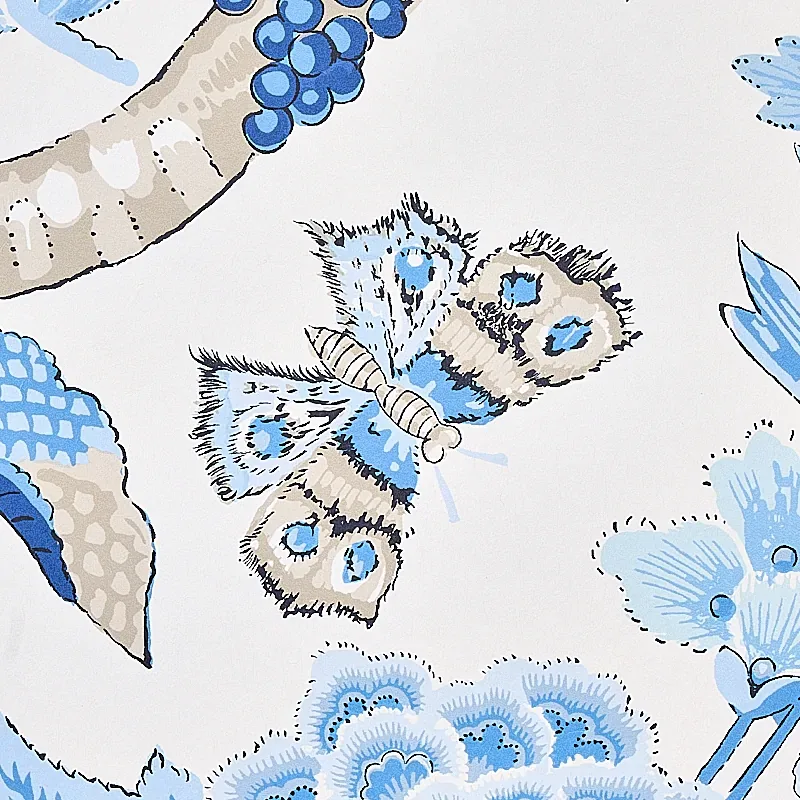 CRANLEY GARDEN - BLUE Schumacher Wallpaper | Wallpaper Twins CRANLEY GARDEN BLUE Schumacher Wallpaper wallpaper - SKU 5011720
