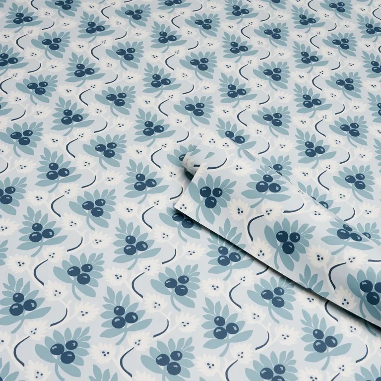 Schumacher CUSTIS ORCHARD wallpaper, color SKY, SKU 5017342