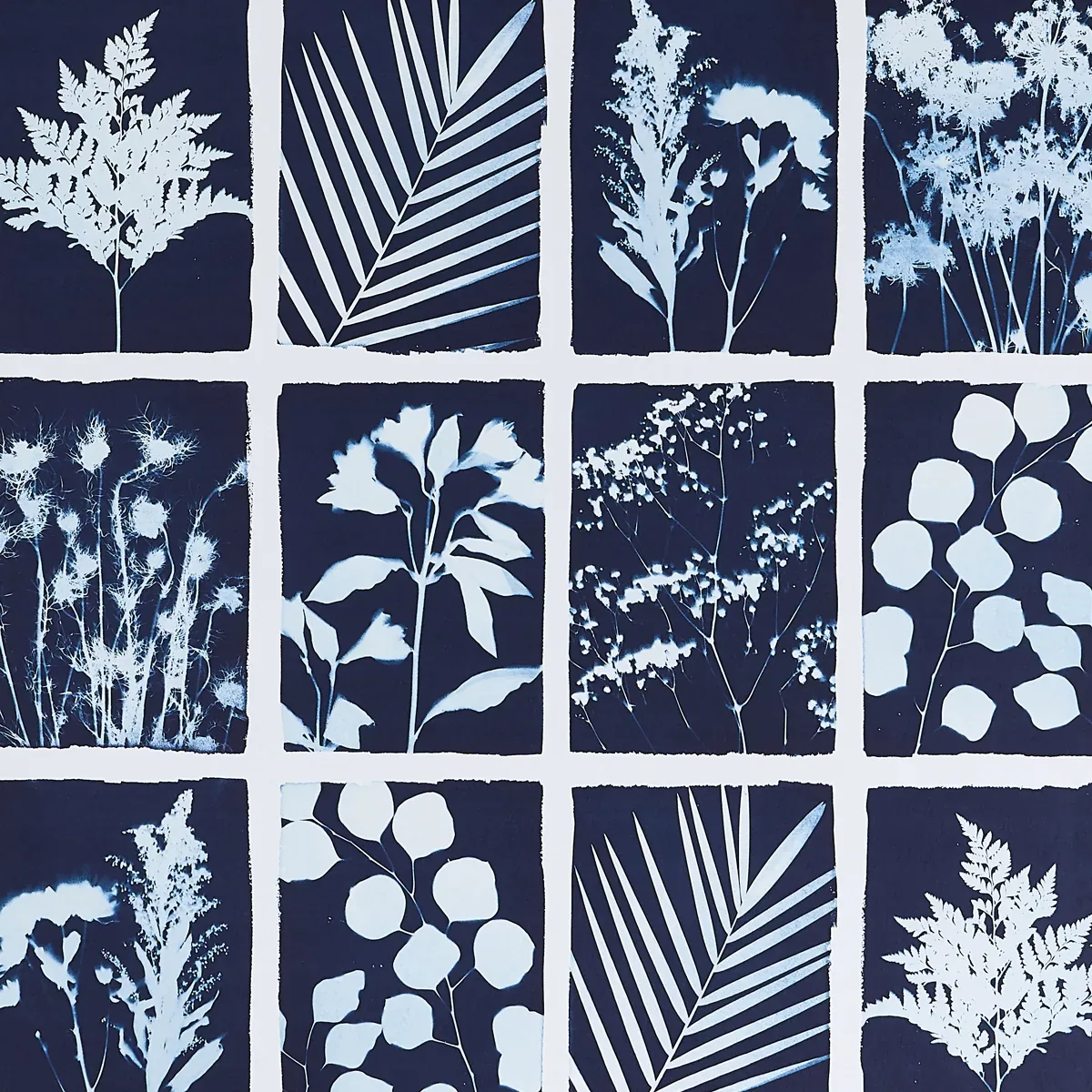 CYANOTYPE PANEL - INDIGO Schumacher Wallpaper | Wallpaper Tw CYANOTYPE PANEL INDIGO Schumacher Wallpaper wallpaper - SKU 5013970
