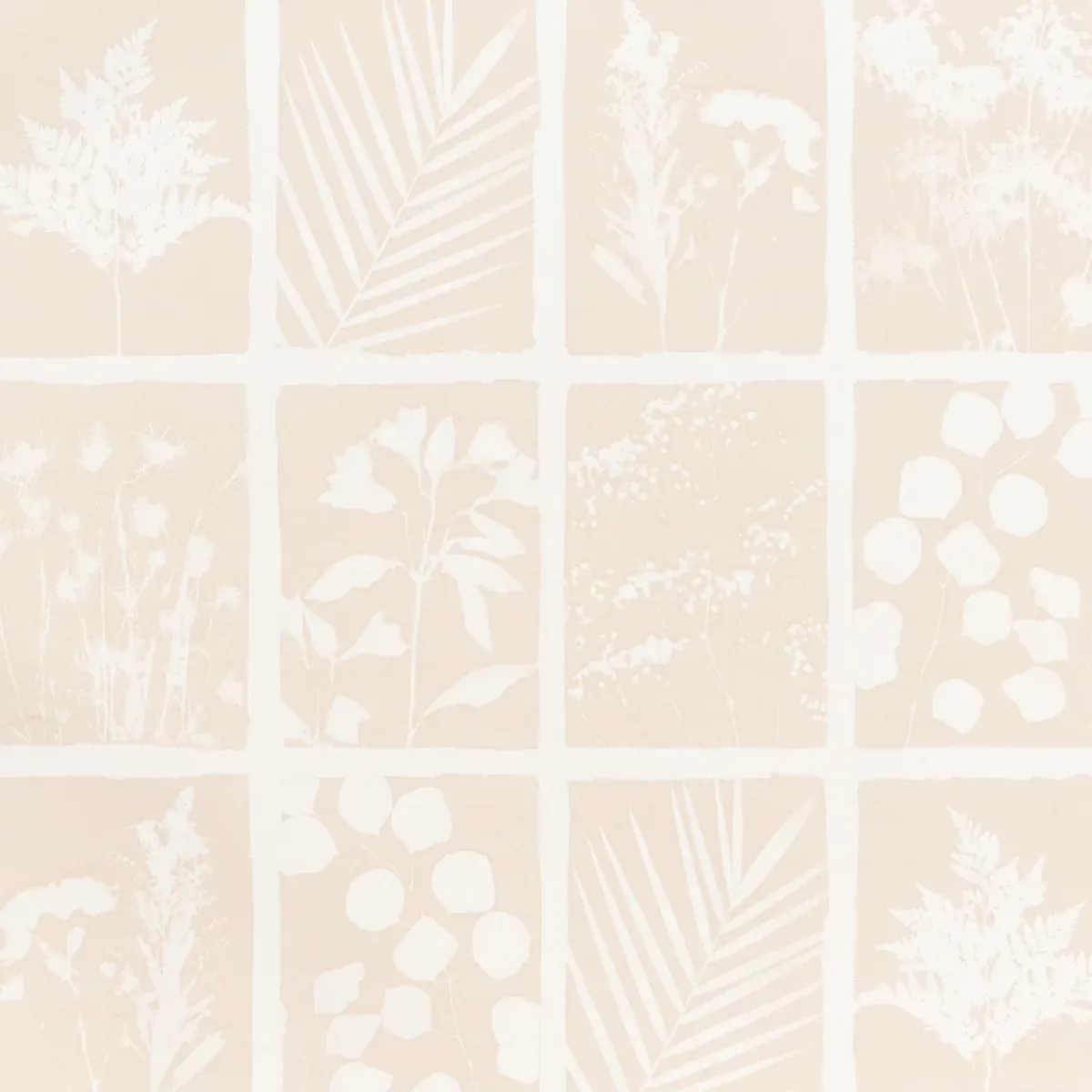 CYANOTYPE PANEL NATURAL Schumacher Wallpaper wallpaper - SKU 5013971