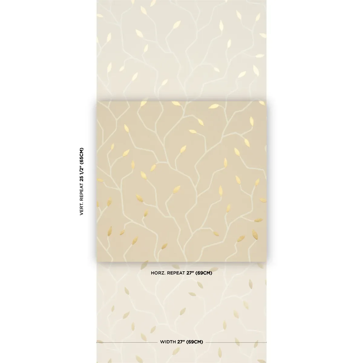 CYMBELINE ALABASTER Schumacher Wallpaper wallpaper - SKU 5011384