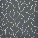 CYMBELINE CHARCOAL & GOLD Schumacher Wallpaper wallpaper - SKU 5011382