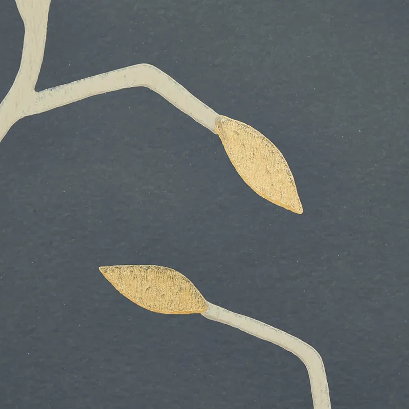 CYMBELINE CHARCOAL & GOLD Schumacher Wallpaper wallpaper - SKU 5011382