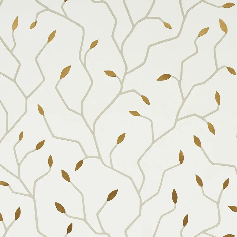 CYMBELINE IVORY & GOLD Schumacher Wallpaper wallpaper - SKU 5011380