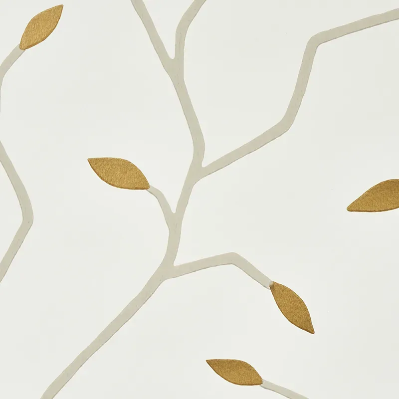 CYMBELINE IVORY & GOLD Schumacher Wallpaper wallpaper - SKU 5011380