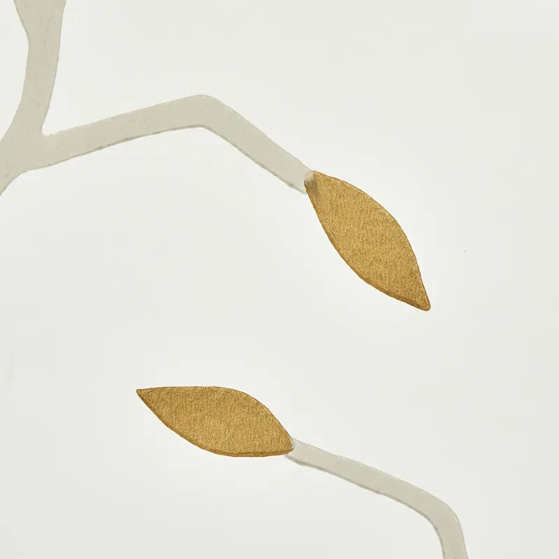 CYMBELINE IVORY & GOLD Schumacher Wallpaper wallpaper - SKU 5011380