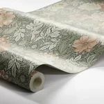 DAHLIA GARDEN - GREEN Schumacher Wallpaper | Wallpaper Twins DAHLIA GARDEN GREEN Schumacher Wallpaper wallpaper - SKU 7666