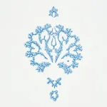 DAHLIA HAND BLOCKED PRINT BLUE Schumacher Wallpaper wallpaper - SKU 5011230
