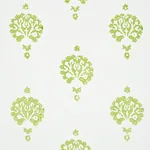DAHLIA HAND BLOCKED PRINT LEAF Schumacher Wallpaper wallpaper - SKU 5011231