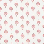 DAHLIA HAND BLOCKED PRINT RED Schumacher Wallpaper wallpaper - SKU 5011232