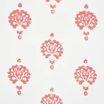DAHLIA HAND BLOCKED PRINT RED Schumacher Wallpaper wallpaper - SKU 5011232