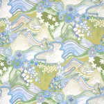 DAISY CHAIN GREEN AND BLUE Schumacher Wallpaper wallpaper - SKU 5013552