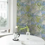 DAISY CHAIN GREEN AND BLUE Schumacher Wallpaper wallpaper - SKU 5013552