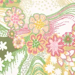 DAISY CHAIN GREEN AND PINK Schumacher Wallpaper wallpaper - SKU 5013551