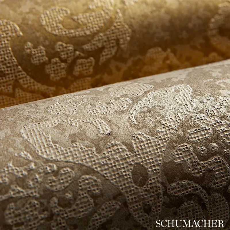 DAMASCO METALLICO GOLD LEAF Schumacher Wallpaper wallpaper - SKU 529911