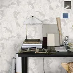 DANCING CRANE - GREY Schumacher Wallpaper | Wallpaper Twins DANCING CRANE GREY Schumacher Wallpaper wallpaper - SKU 3130