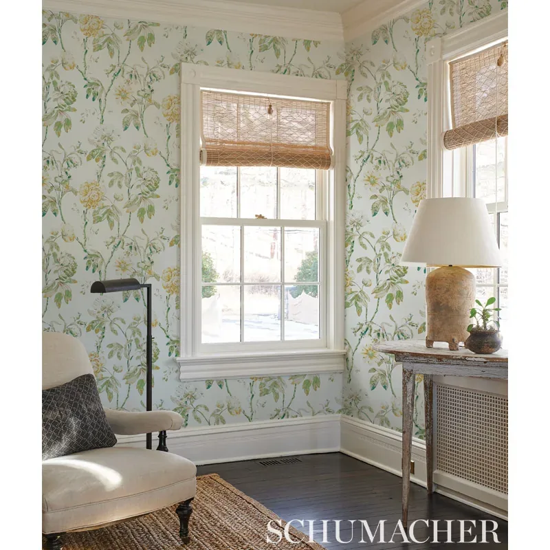 DAYDREAM - CITRON Schumacher Wallpaper | Wallpaper Twins DAYDREAM CITRON Schumacher Wallpaper wallpaper - SKU 5011400