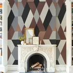 DECO DIAMONDS PANEL CARBON Schumacher Wallpaper wallpaper - SKU 5009201