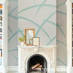 DECO PALMS SEAGLASS Schumacher Wallpaper wallpaper - SKU 5013300