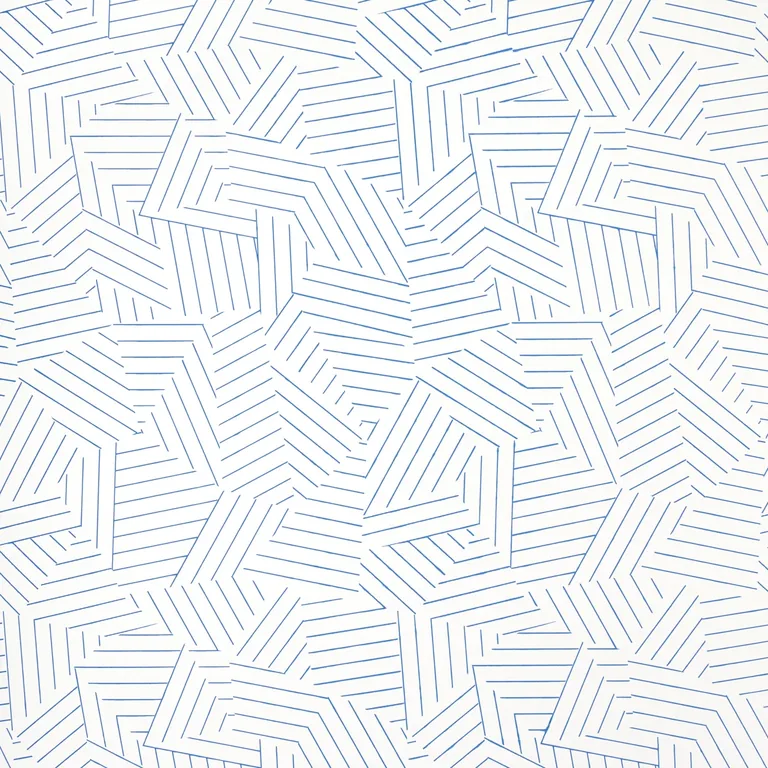 Schumacher DECONSTRUCTED STRIPE wallpaper, color COBALT, SKU 5007972