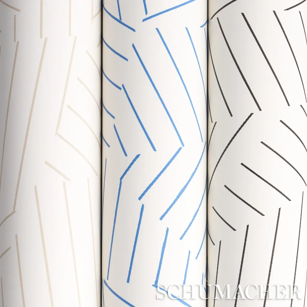 DECONSTRUCTED STRIPE GREIGE Schumacher Wallpaper wallpaper - SKU 5007970
