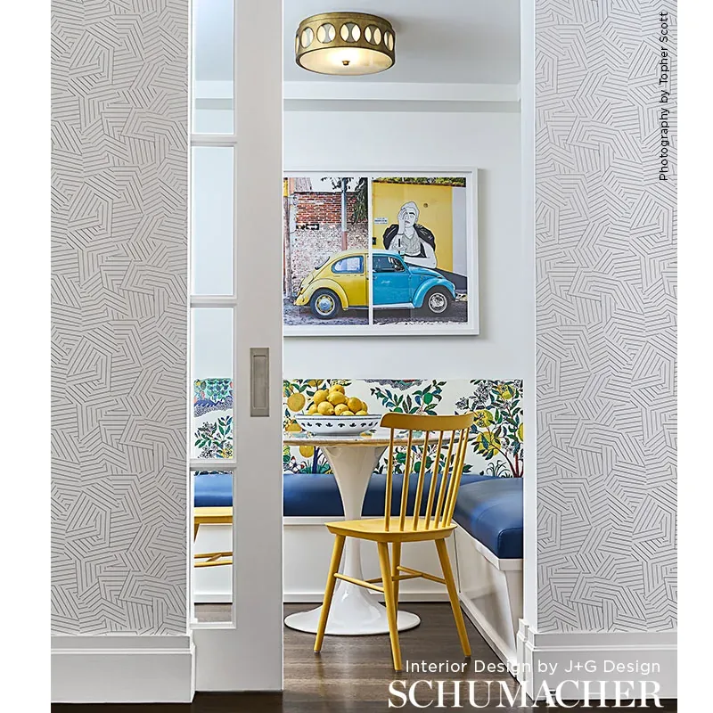 DECONSTRUCTED STRIPE GREIGE Schumacher Wallpaper wallpaper - SKU 5007970