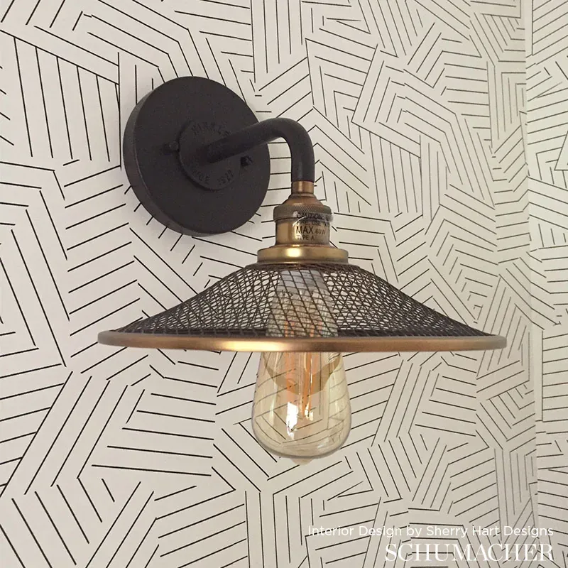 DECONSTRUCTED STRIPE - IVORY ON BLACK Schumacher Wallpaper | DECONSTRUCTED STRIPE IVORY ON BLACK Schumacher Wallpaper wallpaper - SKU 5007974