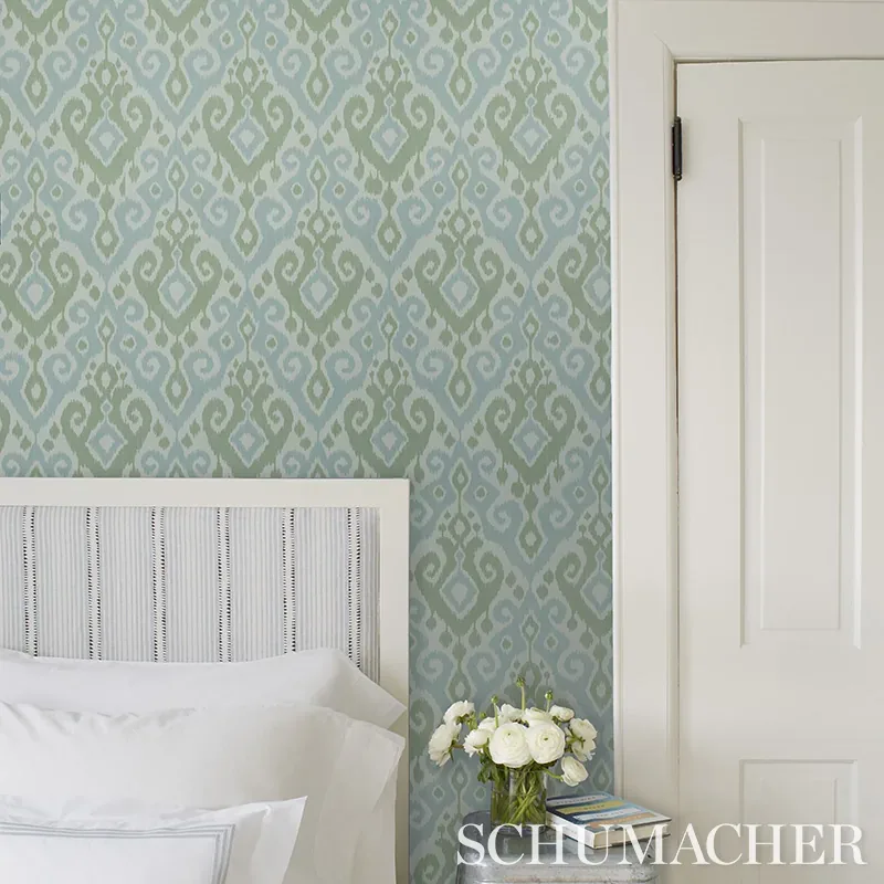 DEDRA DAMASK - YELLOW & STONE Schumacher Wallpaper | Wallpap DEDRA DAMASK YELLOW & STONE Schumacher Wallpaper wallpaper - SKU 5011761