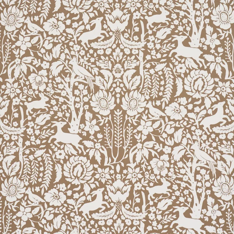 Schumacher DEERFIELD wallpaper, color MOCHA, SKU 5016260