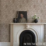 DEERFIELD - MOCHA Schumacher Wallpaper | Wallpaper Twins DEERFIELD MOCHA Schumacher Wallpaper wallpaper - SKU 5016260