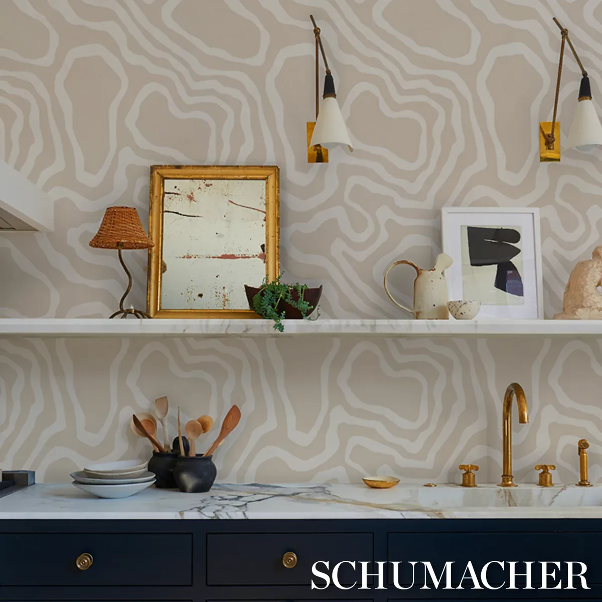 DEFEO - BONE Schumacher Wallpaper | Wallpaper Twins DEFEO BONE Schumacher Wallpaper wallpaper - SKU 5016101