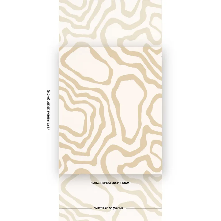 Schumacher DEFEO wallpaper, color SAND, SKU 5016100