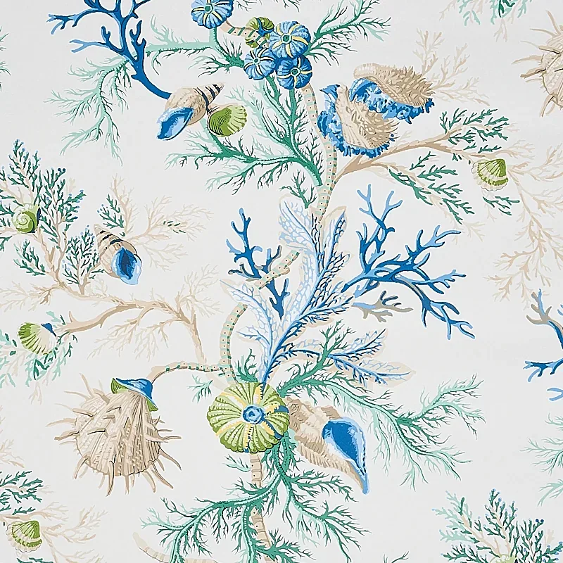 DEL TESORO BLUE & GREEN Schumacher Wallpaper wallpaper - SKU 5010650