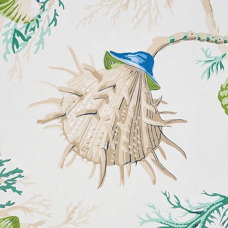 DEL TESORO BLUE & GREEN Schumacher Wallpaper wallpaper - SKU 5010650