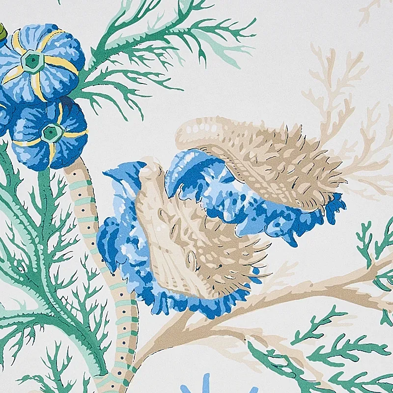 DEL TESORO BLUE & GREEN Schumacher Wallpaper wallpaper - SKU 5010650
