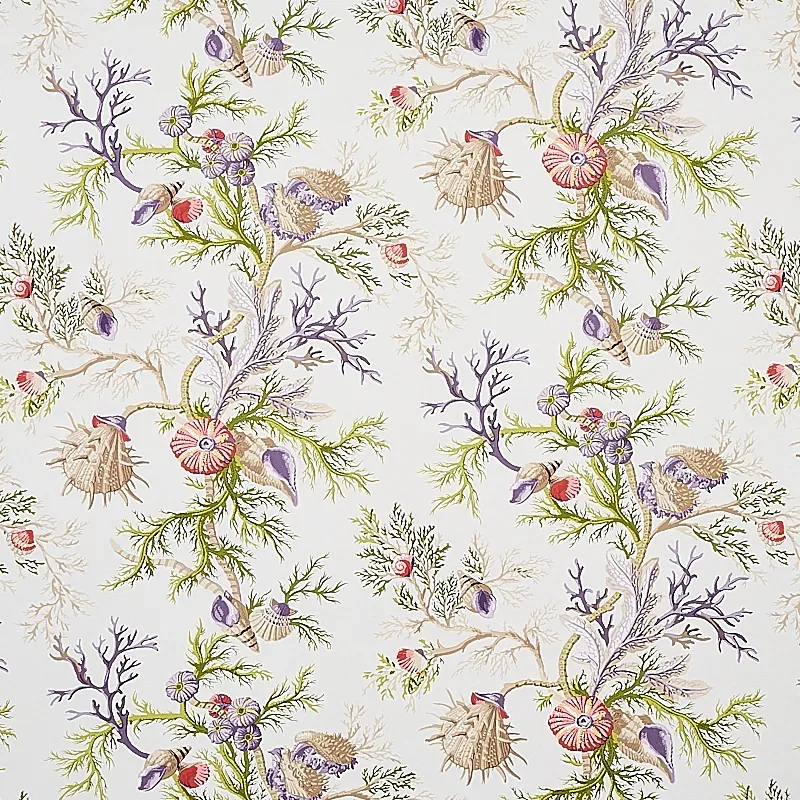 DEL TESORO PURPLE & CORAL Schumacher Wallpaper wallpaper - SKU 5010652