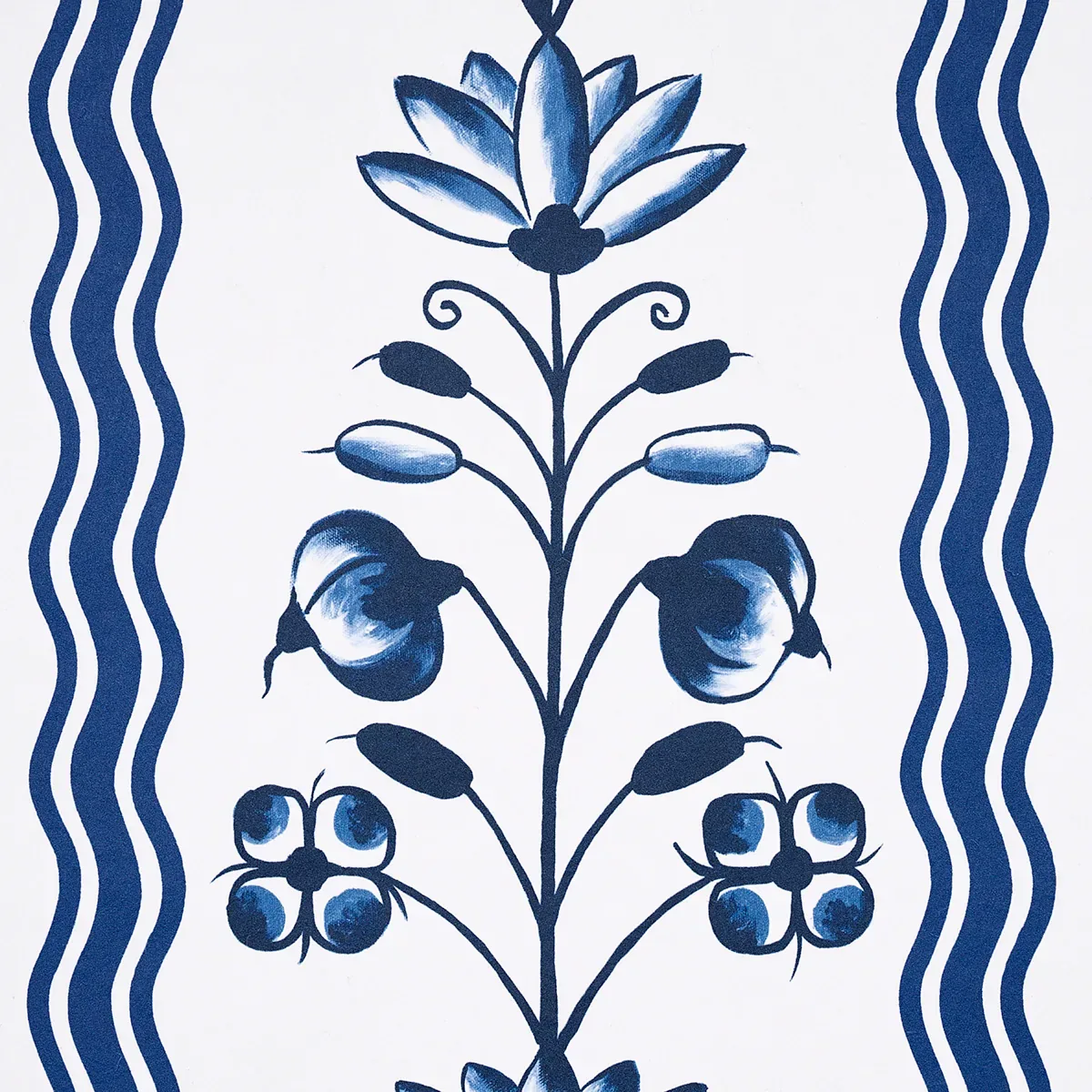 DELFT WAVES BLUE Schumacher Wallpaper wallpaper - SKU 5014380