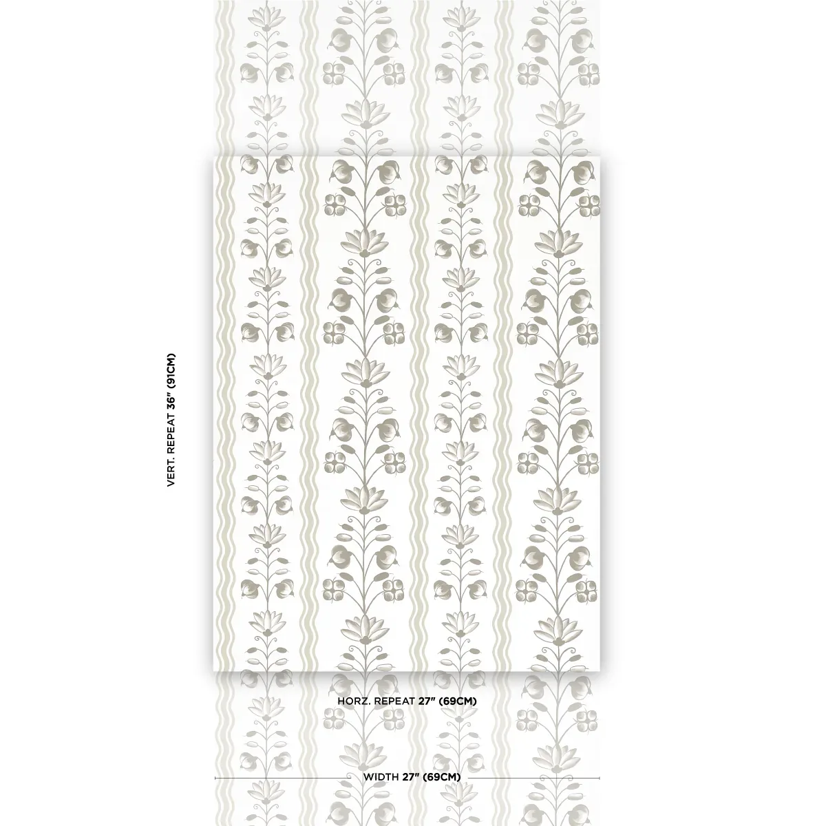 DELFT WAVES NEUTRAL Schumacher Wallpaper wallpaper - SKU 5014382