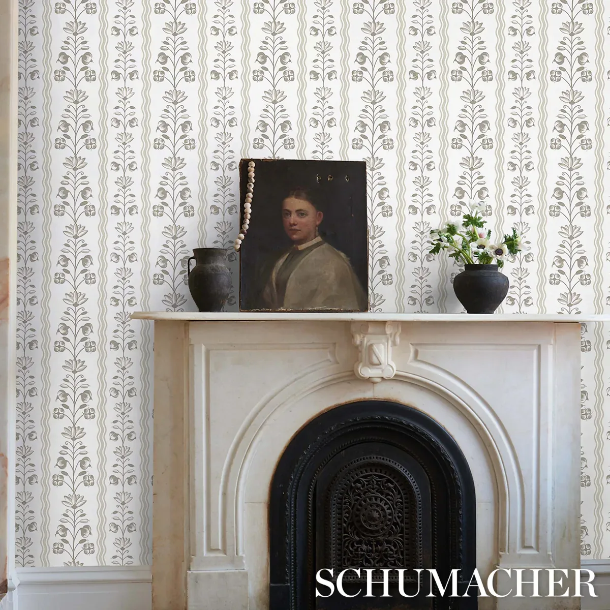 DELFT WAVES NEUTRAL Schumacher Wallpaper wallpaper - SKU 5014382