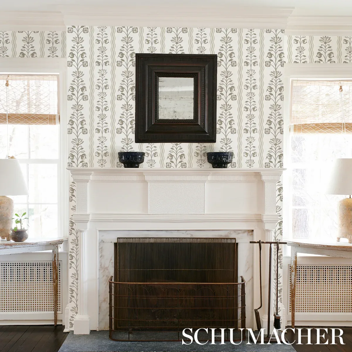 DELFT WAVES NEUTRAL Schumacher Wallpaper wallpaper - SKU 5014382