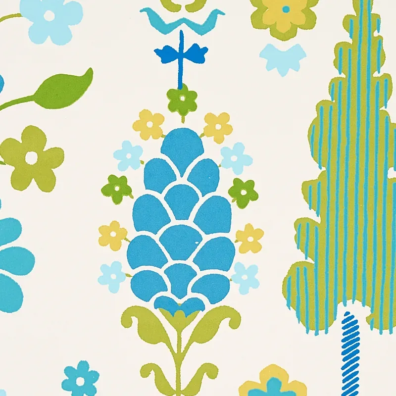 DESNA PEACOCK Schumacher Wallpaper wallpaper - SKU 5011850
