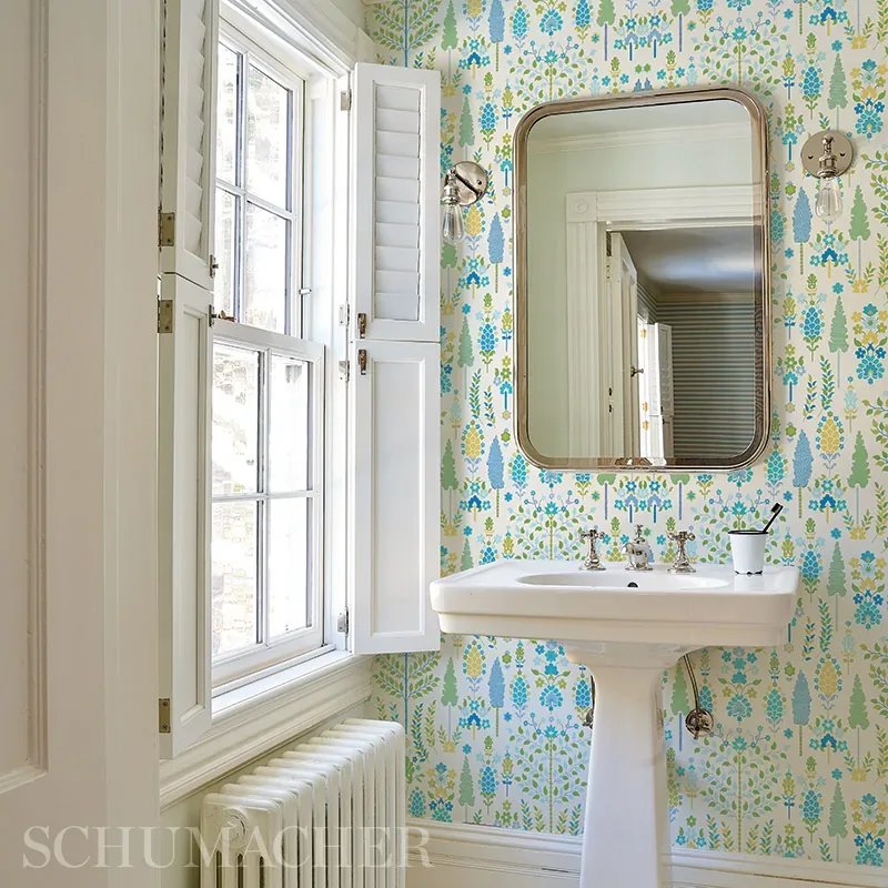 DESNA PEACOCK Schumacher Wallpaper wallpaper - SKU 5011850