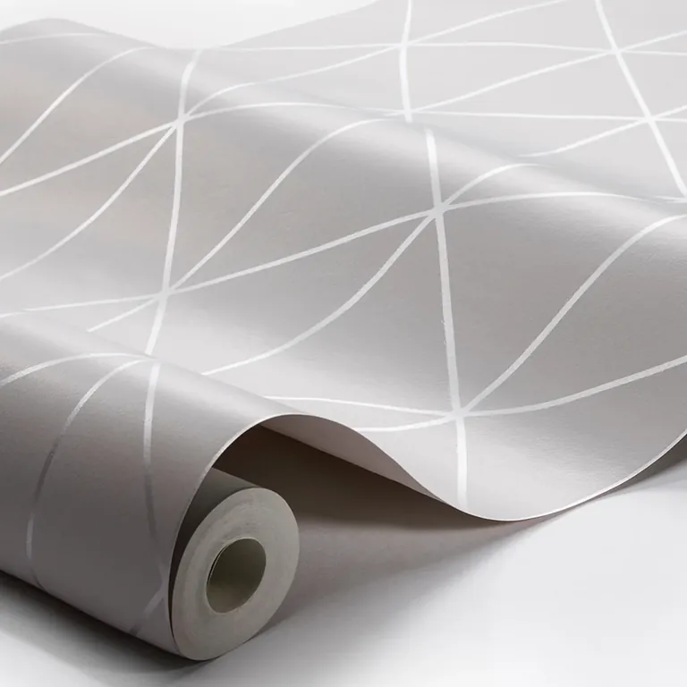 Schumacher DIAMONDS wallpaper, color GREY AND SILVER, SKU 8807