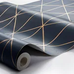 DIAMONDS - NAVY AND GOLD Schumacher Wallpaper | Wallpaper Tw DIAMONDS NAVY AND GOLD Schumacher Wallpaper wallpaper - SKU 8804