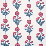 Dianthus Print INDIGO & IRON Schumacher Wallpaper wallpaper - SKU 5017990