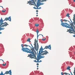 Dianthus Print INDIGO & IRON Schumacher Wallpaper wallpaper - SKU 5017990