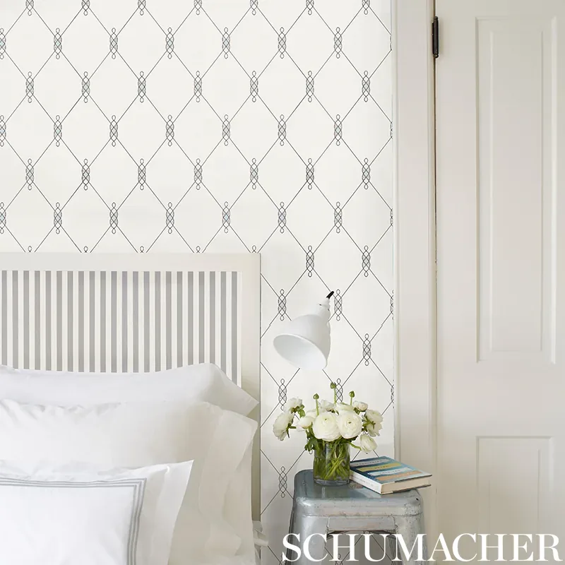 DISO - BLUE Schumacher Wallpaper | Wallpaper Twins DISO BLUE Schumacher Wallpaper wallpaper - SKU 5009230